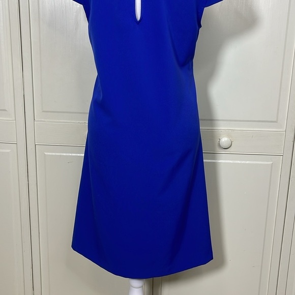 Jessica Simpson Royal Blue Sheath Dress Above The Knee Sz 10 Capped Sleeves - Picture 10 of 14